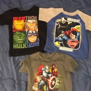 Three little boy T-shirts size 4